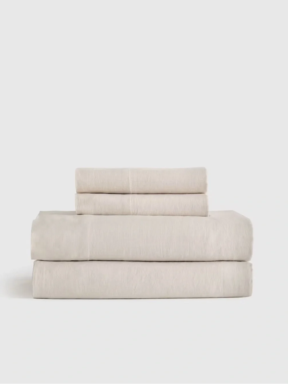 Quince European Linen Sheet Set King Sand Tan